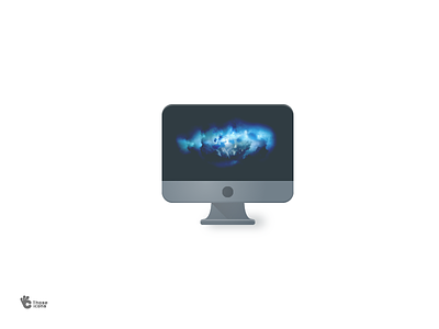 iMac Pro 2017 color flat icon illsutration imac material pro