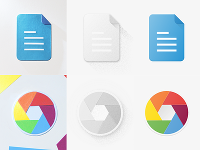 Flat Paper Style Icon Experiment design flat icon icons light meterial paper shadow those icons