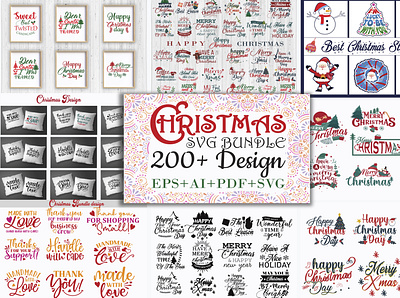 Christmas Bundle Design awesome logo branding christmas design christms cover design design graphic design illustration logo typography design ui vector