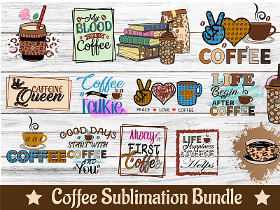 Coffee  Bundle Design #coffee #designer #sublimation #vector