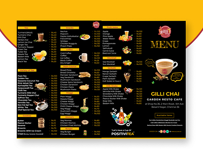 gillichai menu card design branding design gillichaimenucard graphic design illustration menucard vector