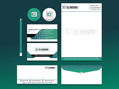 Stationary Design for Ezeehousing.com branding brandingdesign corporatedesign creative design ezeehousing.com graphic design illu illustration logo marketing typography vector