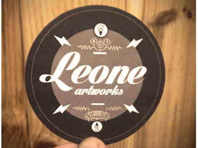 Leone Artworks Business Card brand branding business card circle graphic design illustrator logo print rounded vector