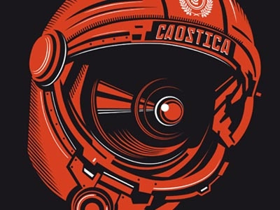 Caostica 12 - Helmet T-Shirt cosmonaut graphic design hal helmet illustrator red robot sci fi soviet t shirt ussr vector
