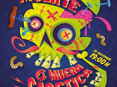 Viva la Muerte! cartoon death eyes illustration illustrator muerte skull vector viva