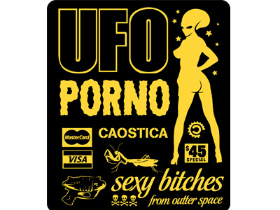 Ufo Porno logo art cartoon comic concept drawing graphic design illustration illustrator monster vector