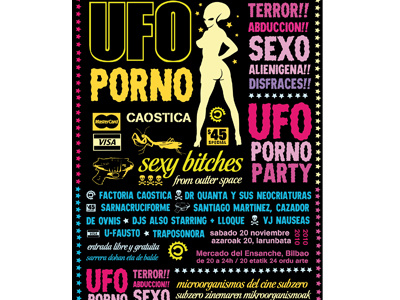 Ufo Porno Poster art cartoon comic concept drawing graphic design illustration illustrator monster vector