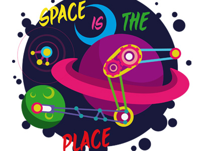 Space Is The Place art cartoon comic concept drawing graphic design illustration illustrator logo vector