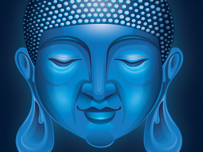 Buda art blue buda design digital graphic design illustration illustrator vector