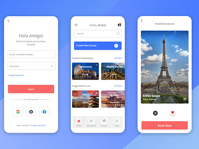 Travel App ✈️ UI Design