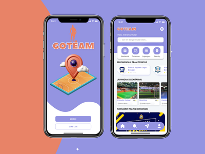 GoTeam Futsal Applications Design app apps design futsal mobile app design mobile design ui