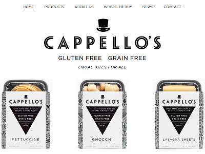New Cappello's Design black gotham hfj responsive typography web website white