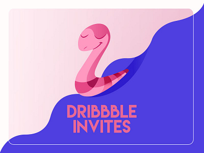 2 Dribbble Invites dribbble invitation invite invites join snake