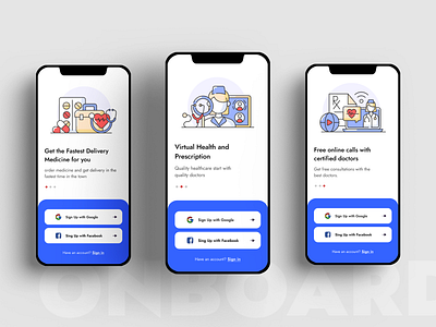 App Onboarding Design android app branding e consultation health illustration ios medical mobile onboarding onboarding ui online pharmacy prescription design product design registar flow ui ui design ui ux walk through