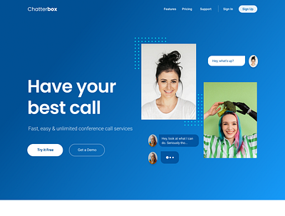 Chatterbox - Saas Website Concept design ui web design
