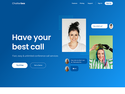 Chatterbox - Saas Website Concept design ui web design