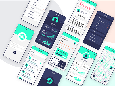 App-design voor CommonEasy (full) app app design application design illustrator insurance menu mobile money money app portfolio