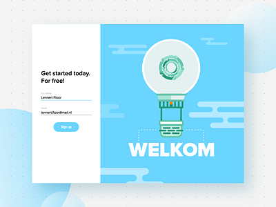 Sign up-Illustration for CommonEasy digital form illustration login sign up ui user ux welcome