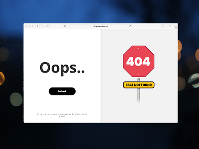 404 - Wrong turn.. 404 illustration portfolio sign stop ui ux