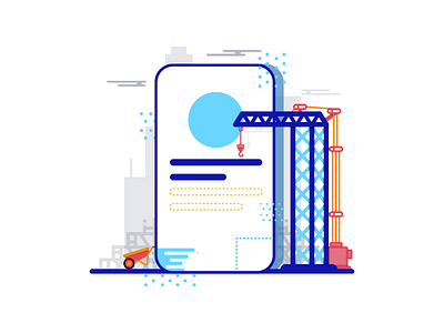 Let's build your profile! build construction illustration profile uxui vector