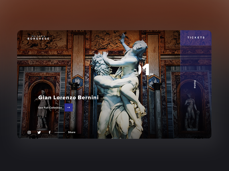 Galleria Borghese - landing by Lennert on Dribbble