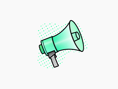 Feedback Friday branding clean design feedback green icon illustration illustrator megaphone portfolio vector web website work