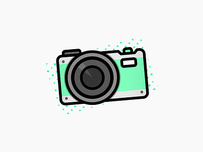 Say Cheese! branding camera clean design green icon illustration illustrator product vector work