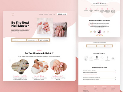 Nail Art Landing Page design landing page landing page design sales page ui ux web design