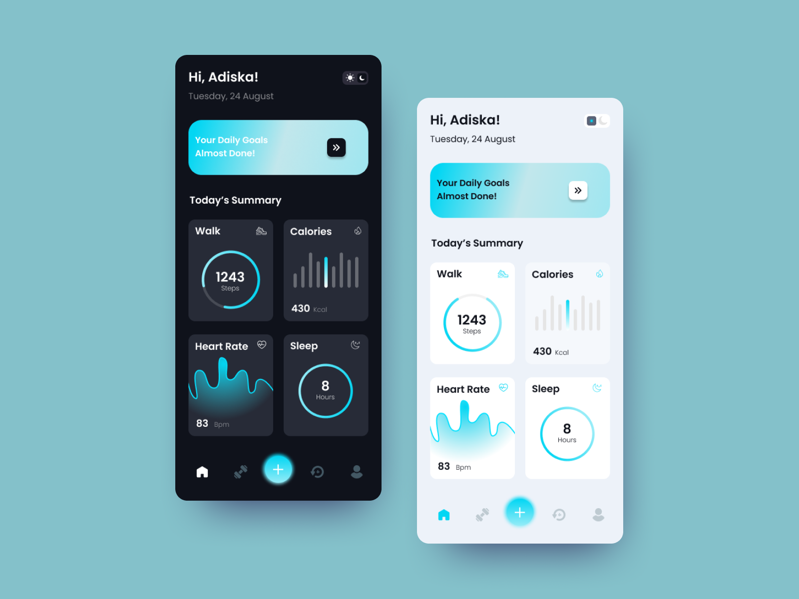 Sport Application by Pixellatte on Dribbble