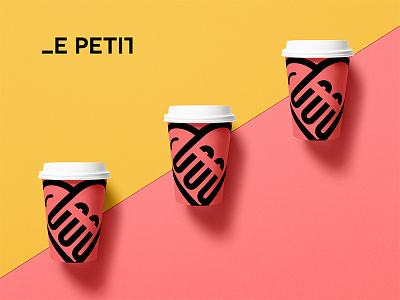Le Petit brand branding coffee corporate food geometry identity logo minimal pattern pink restaurant