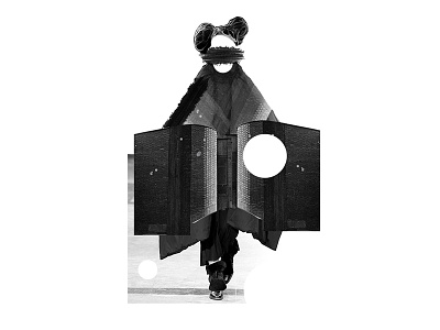 Yohji Yamamoto Fall-Winter 2014/15 abstract collage editorial fashion geometry illustration yohji