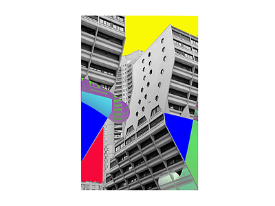 exploring brutalism architecture art brutalism collage colors geometry paris poster series street visual