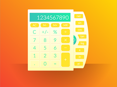 Calculator - Dailyui 004 buttons calculator dailyui digits nerd scientific simple