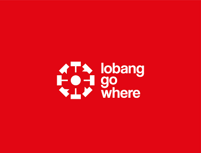 Logo Concept for LobangGoWhere brandidentity design geometric logo graphic design icon logo logomark minimallogo red logo singapore