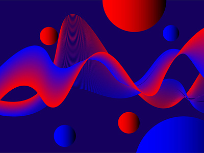 red and blue background