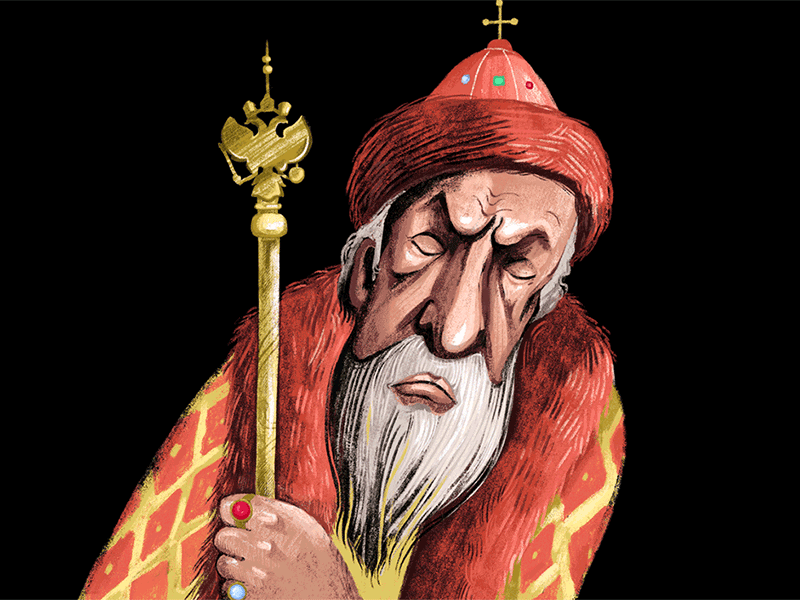 Ivan IV Vasilyevich (the Terrible) beard history king religion russia threatening throne