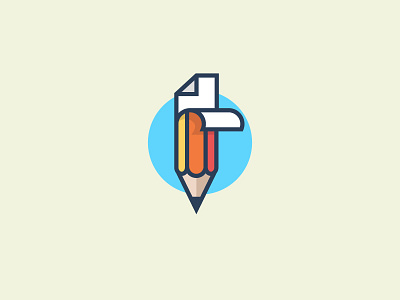 Logo for writers logo pencil sticker