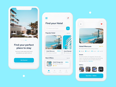 Hotel App - UI Design app branding design hotel stay ui ux