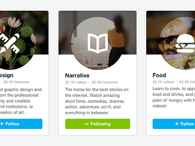 Vimeo Category Cards