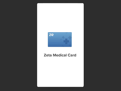 Zeta Medical Card Onboarding by Saptarshi Prakash for Zeta animation app app design application interaction interface ios mobile ui