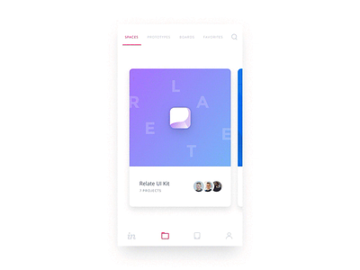Invision Projects Spaces iOS by Charles Patterson for InVision animation app app design application design interaction interface ios mobile ui