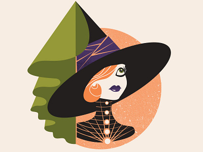 Witch Halloween Card graphic art halloween holiday vector witch