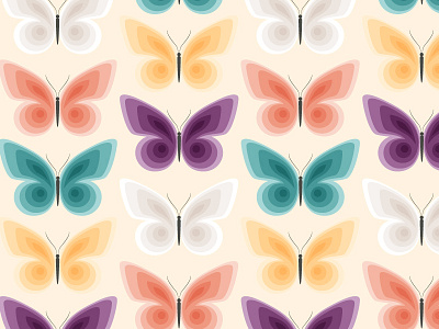 Butterfly Pattern butterfly card easter pastel pattern pretty print spring