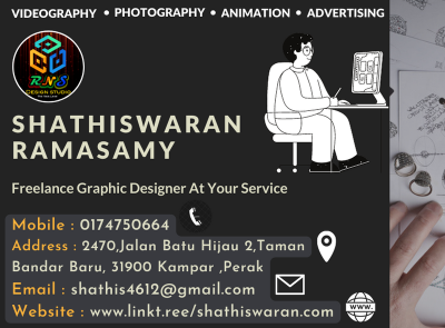 Digital Freelance Graphic Design Business Card (Back)