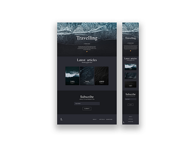 Black Beach & Travel Webdesign app design ui ux webdesign