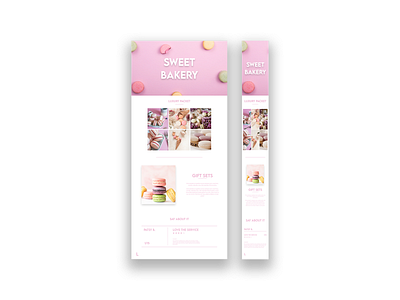 Sweet Macarons Bakery Webdesign app design ui ux webdesign