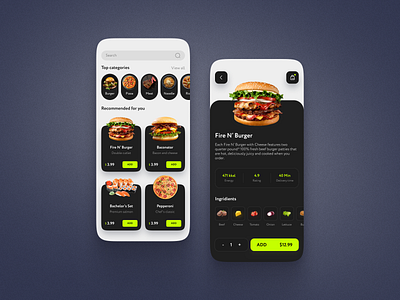 Food Delivery - Mobile App 🍔 app art branding clean concept courier creative delivery design fastfood figma flat food ios mobile product restaurant ui ux