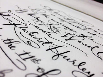Whitney and Will's Wedding Invitation calligraphy invitation lettering typography