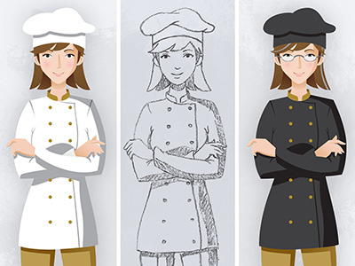 HEB Illustration 2 chef illustration sketch woman