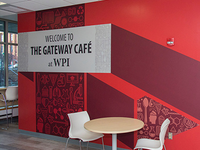 Gateway Café Wall Design debut icons design graphic icon illustration environmental
